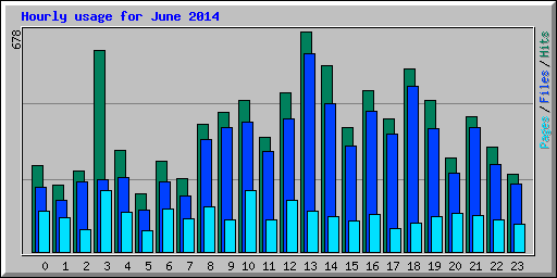 Hourly usage for June 2014